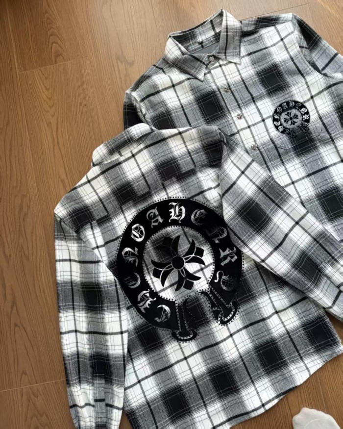 【話題商品！】クロムハーツ 激安偽物 チェックの馬蹄シャツコート