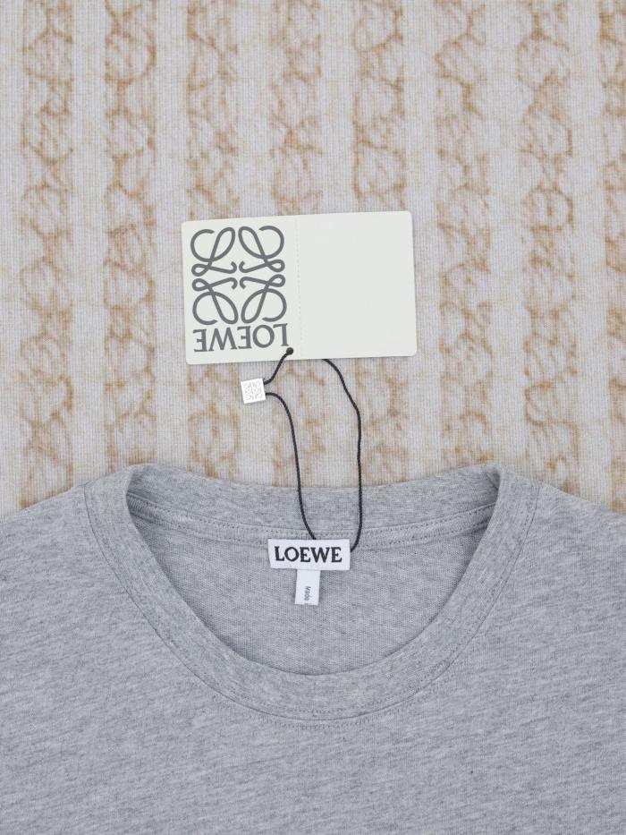 高品質 ロエベ n級品 25春夏新作ラウンドネック刺繍半袖Tシャツ