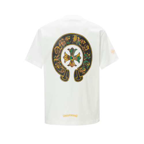 新作 クロムハーツ 激安通販 馬蹄彩色十字架半袖tシャツ