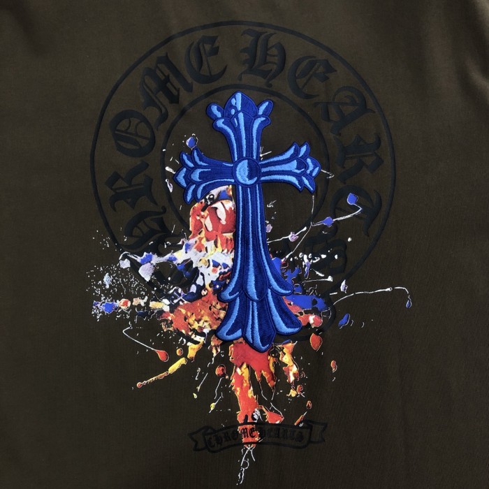 稀少 クロムハーツ スーパーコピー 2025新作刺繍グラフィティプリント半袖Tシャツ