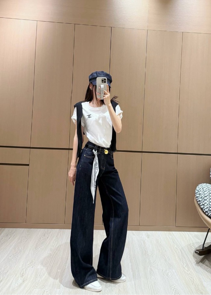 大人気 ロエベ コピーおすすめ 2025早春新作リボン装飾ジーンズ