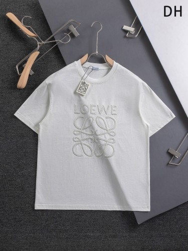 累積売上総額第１位！ロエベ 激安通販 25 ssコーナーアルファベット花卉立体刺繍アルファベット刺繍ロゴの丸首半袖