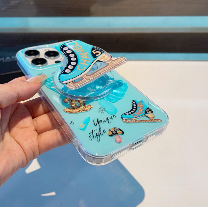 新作 シャネル 偽物通販 の磁気吸引ケースに滴下ゴムホルダーを組み合わせた携帯ケース