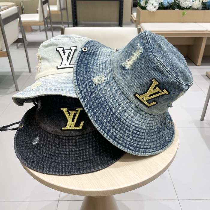 高品質  ルイヴィトン コピーおすすめ 復古破洞登山帽子女性春夏釣り日除け韓国版個性的な百合漁師帽