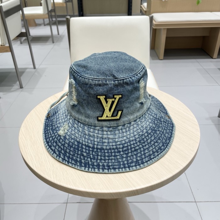 高品質  ルイヴィトン コピーおすすめ 復古破洞登山帽子女性春夏釣り日除け韓国版個性的な百合漁師帽