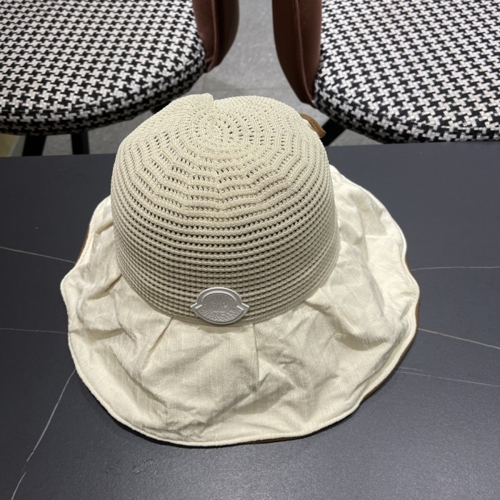 【限定】モンクレール 偽物通販  2025新型漁師帽女春夏日よけサンバイザー大縁帽