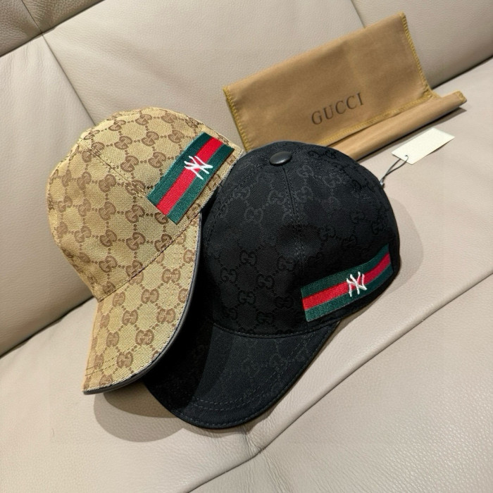 高品質  NY 偽物通販  NY&Gucci（グッチ）の最新コラボモデルオリジナル野球帽