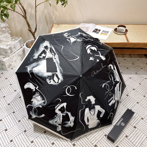 【限定】シャネル コピー Chanel リボン夏の新作全自動折りたたみ晴雨傘