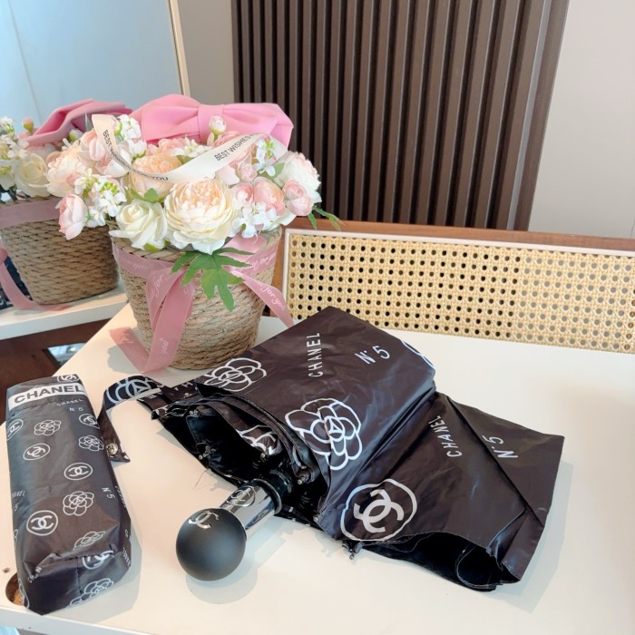 高品質 シャネル コピーおすすめ Chanel 三つ折り自動折りたたみ式晴雨傘