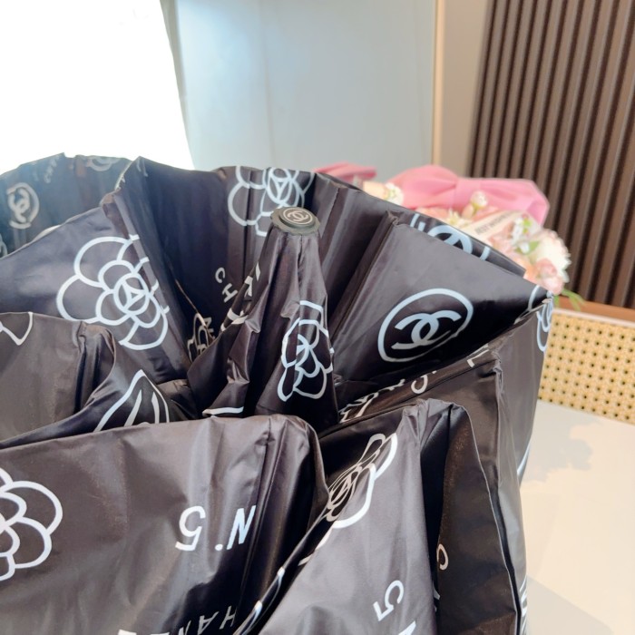 高品質 シャネル コピーおすすめ Chanel 三つ折り自動折りたたみ式晴雨傘