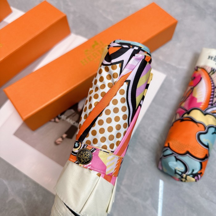 日本未入荷 エルメス 偽物通販  Hermes の折り畳み式晴雨傘