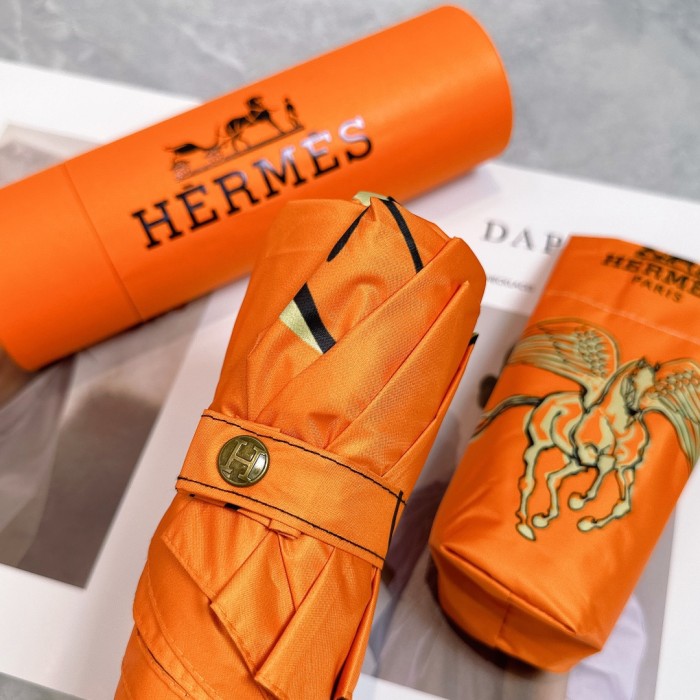 追跡付 エルメス 激安通販 Hermes の折り畳み式晴雨傘