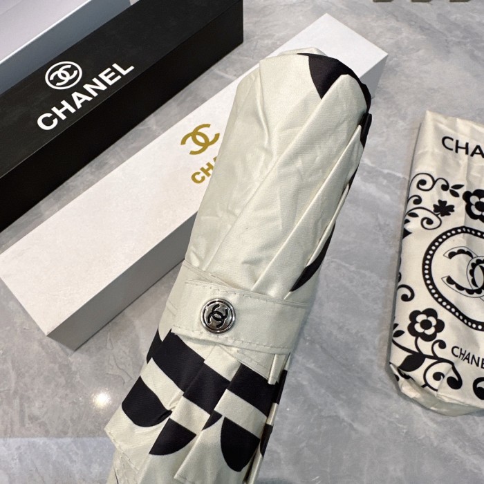 ★超人気 シャネル コピーおすすめ Chanel リボン夏の新作全自動折りたたみ晴雨傘