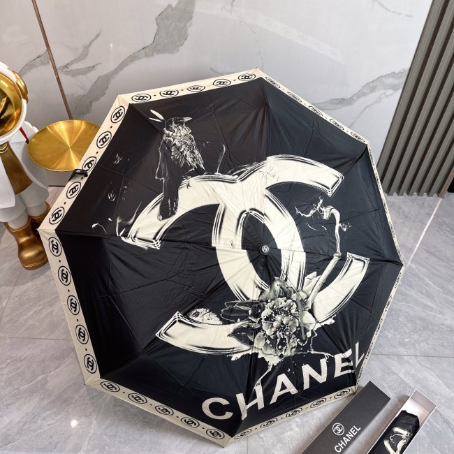 超話題! シャネル 激安偽物 Chanel リボン夏の新作全自動折りたたみ晴雨傘