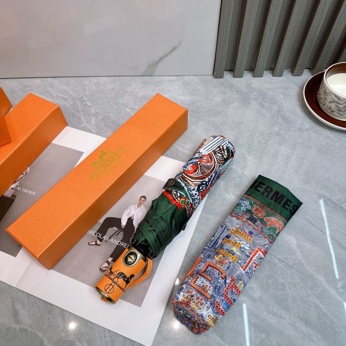 使い勝手良し エルメス 激安偽物 Hermes の折り畳み式晴雨傘