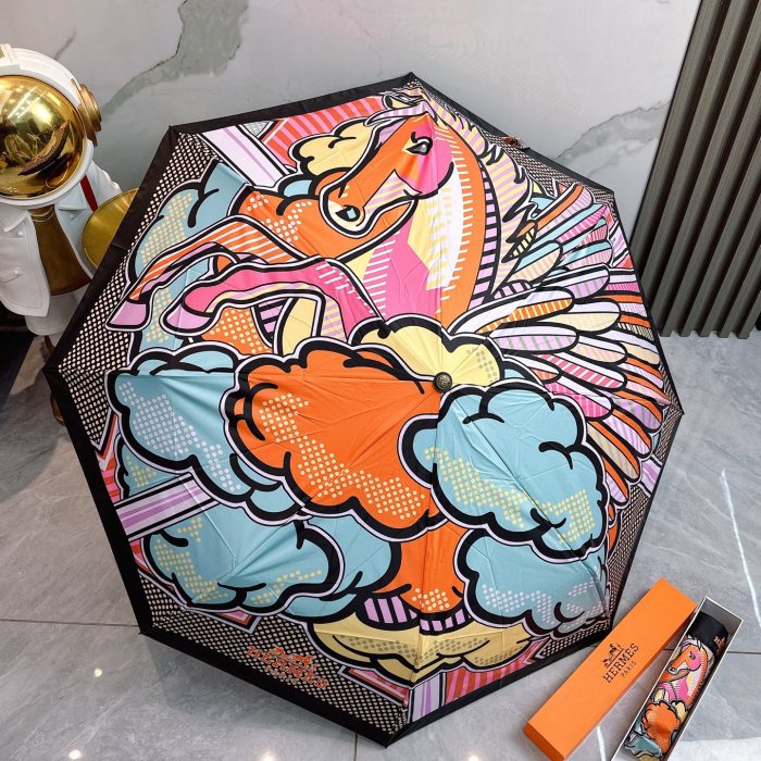 稀少 エルメス 激安偽物 Hermes の折り畳み式晴雨傘