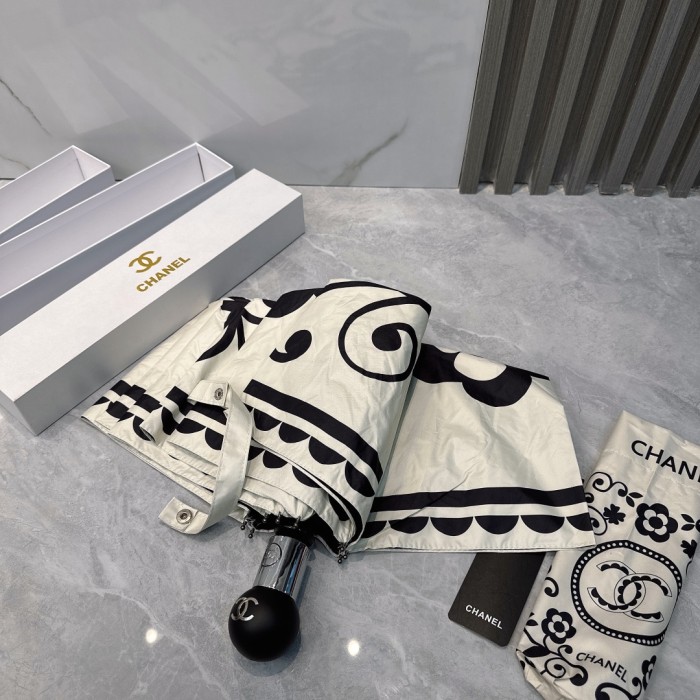 ★超人気 シャネル コピーおすすめ Chanel リボン夏の新作全自動折りたたみ晴雨傘