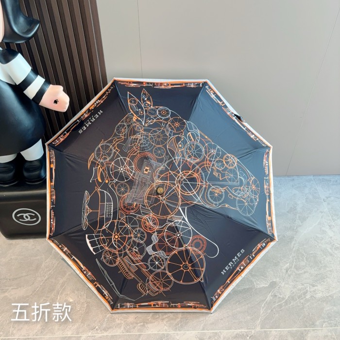 入手困難 エルメス 偽物通販  Hermes の折り畳み式晴雨傘