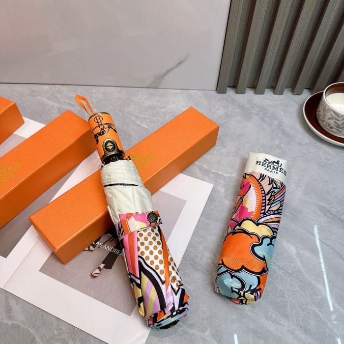 日本未入荷 エルメス 偽物通販  Hermes の折り畳み式晴雨傘