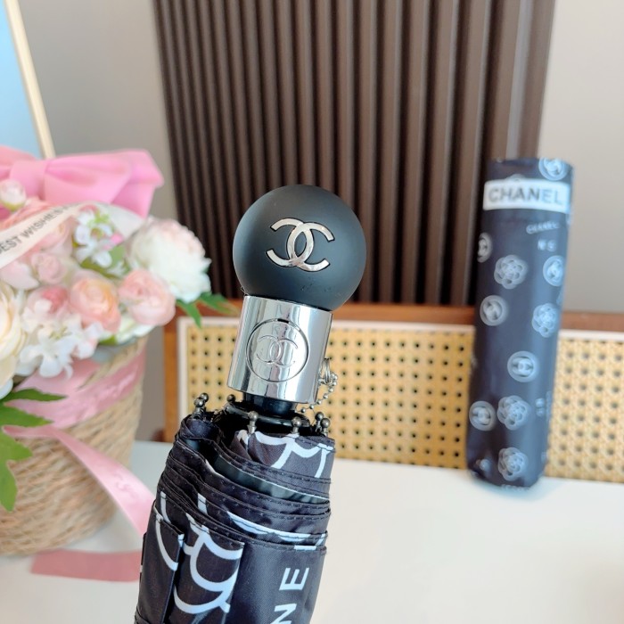 高品質 シャネル コピーおすすめ Chanel 三つ折り自動折りたたみ式晴雨傘