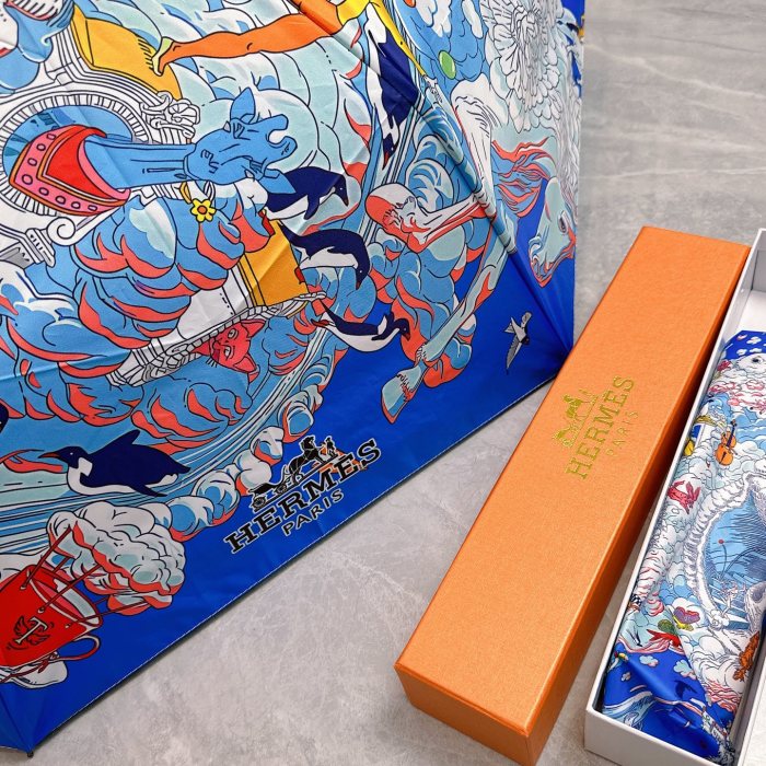 追跡付 エルメス コピー Hermes の折り畳み式晴雨傘