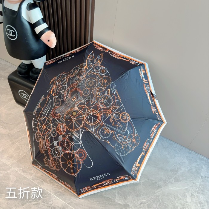 入手困難 エルメス 偽物通販  Hermes の折り畳み式晴雨傘