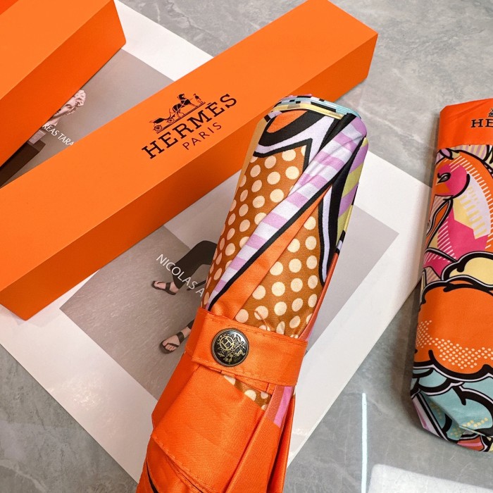 【限定】 エルメス コピーおすすめ Hermes の折り畳み式晴雨傘