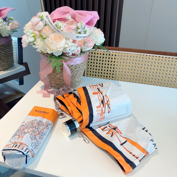 一目惚れ♪ エルメス コピーおすすめ Hermes の折り畳み式晴雨傘