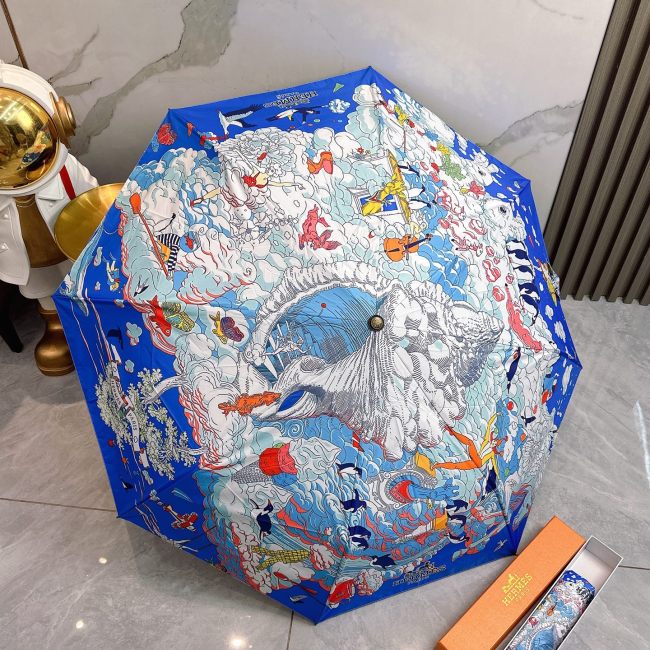 追跡付 エルメス コピー Hermes の折り畳み式晴雨傘