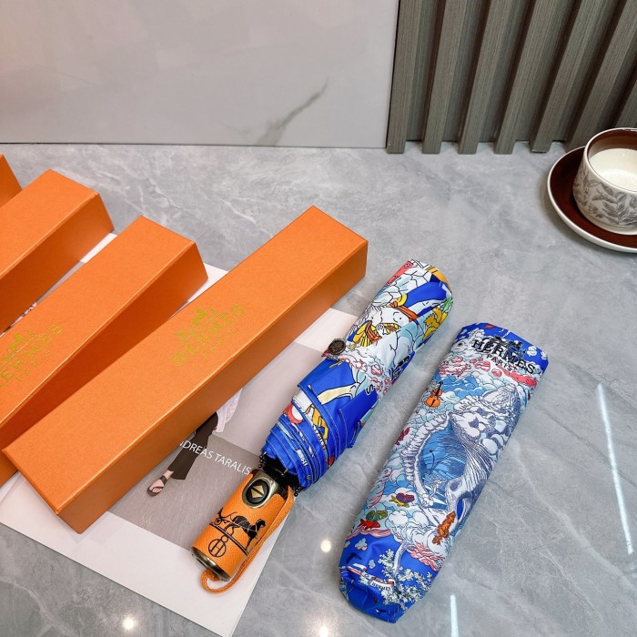 追跡付 エルメス コピー Hermes の折り畳み式晴雨傘