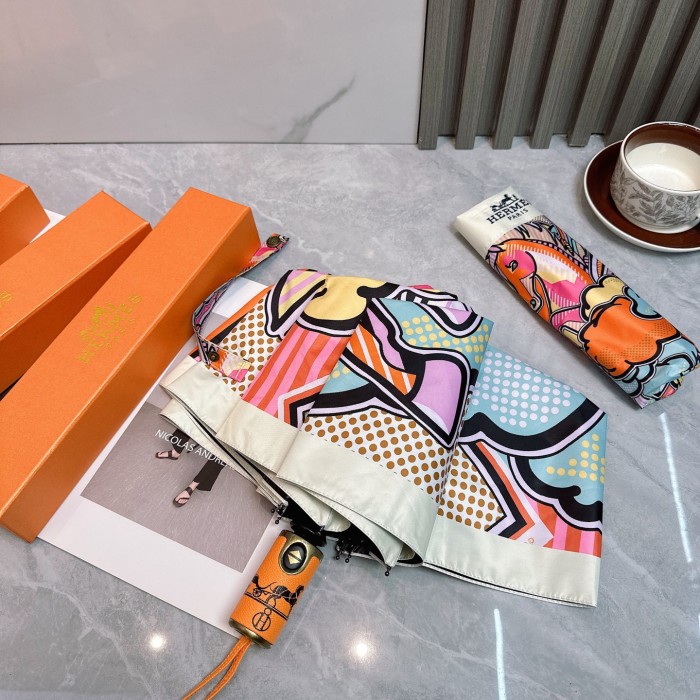 日本未入荷 エルメス 偽物通販  Hermes の折り畳み式晴雨傘