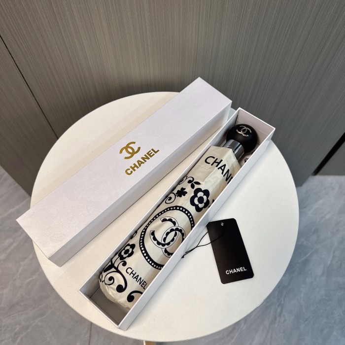 ★超人気 シャネル コピーおすすめ Chanel リボン夏の新作全自動折りたたみ晴雨傘