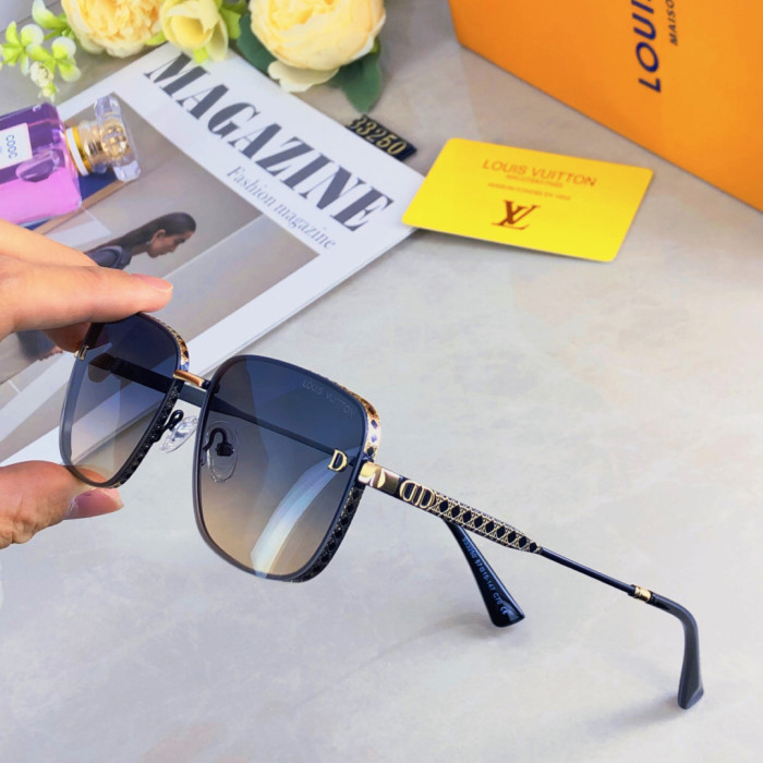 稀少 ルイヴィトン スーパーコピー Louis vuittonチェーン式ミラー脚サングラス3色