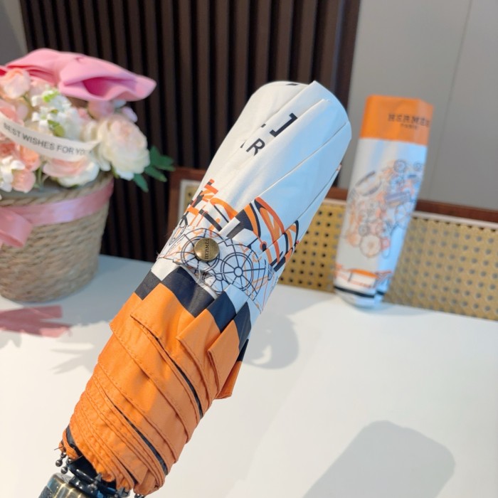 入手困難 エルメス 激安通販 Hermes の折り畳み式晴雨傘