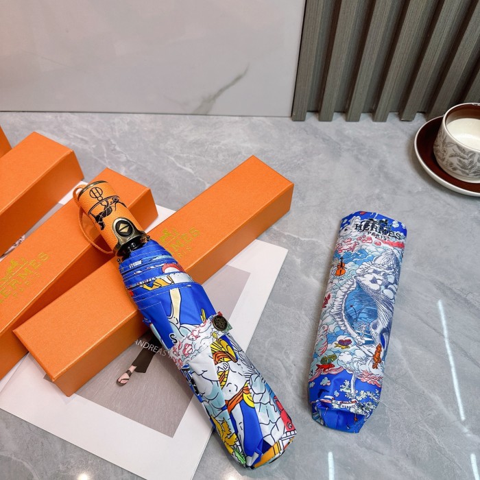 追跡付 エルメス コピー Hermes の折り畳み式晴雨傘