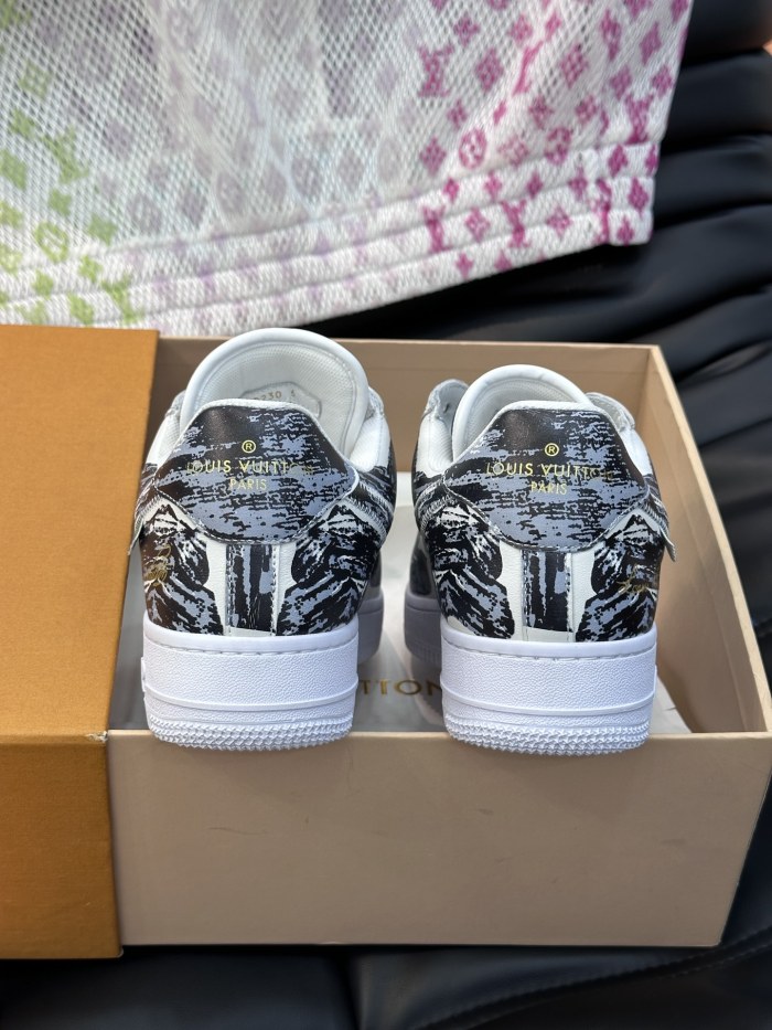 新作 ルイヴィトン コピーおすすめ L.v x off-white x Nikeの3者が名フラッシュドリル版カジュアルスニーカー