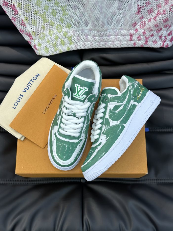 超奇跡の入荷☆ ルイヴィトン 偽物通販  L.v x off-white x Nikeの3者が名フラッシュドリル版カジュアルスニーカー