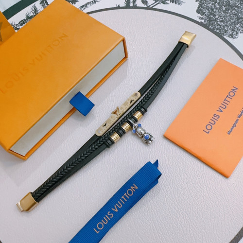 超話題! ルイヴィトン n級品 LV牛革手縄ブレスレット