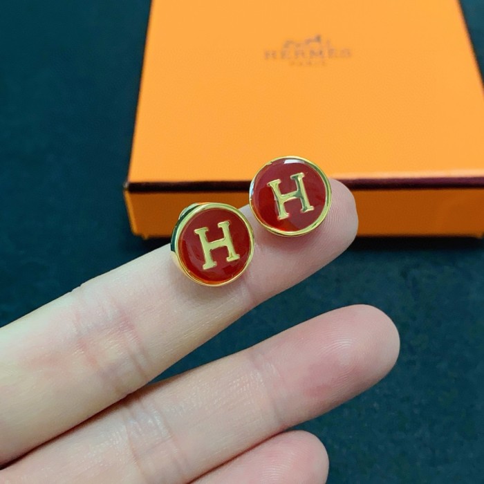 高品質 エルメス 偽物通販 のアルファベット赤ピアス