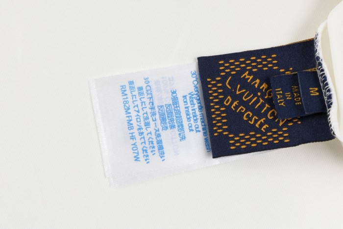 ★超人気 ルイヴィトン コピーおすすめ LVビーズ刺繍アルファベット半袖Tシャツ