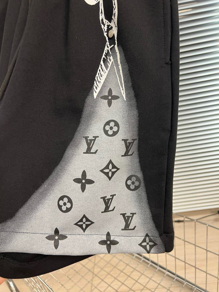 超話題! ルイヴィトン 偽物通販  LV25SS柳丁プリントのカジュアルワイドワイドワイドパンツ