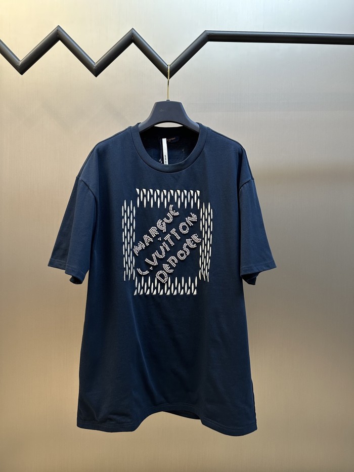 使い勝手良し ルイヴィトン n級品 Lv刺繍ビーズコットン半袖