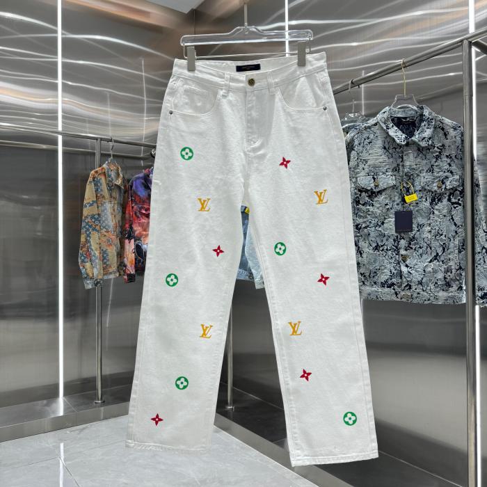 追跡付 ルイヴィトン n級品 LVカラーアルファベットLOGO圧シリカゲルジーンズ