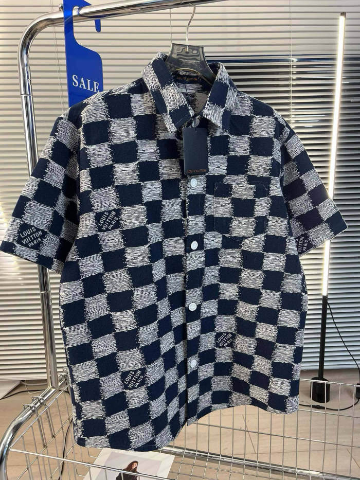 稀少 ルイヴィトン スーパーコピーのLV 25SS春夏モザイクボードジャカード生地半袖シャツジャケット