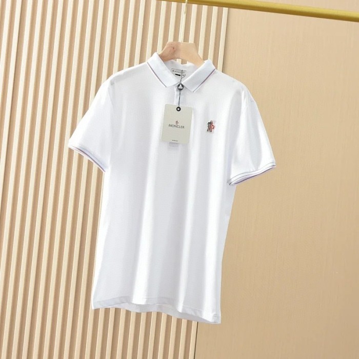 超奇跡の入荷☆ モンクレール n級品 の春夏の定番刺繍ロゴビジネスカジュアル桑蚕糸半袖ポロシャツ3色