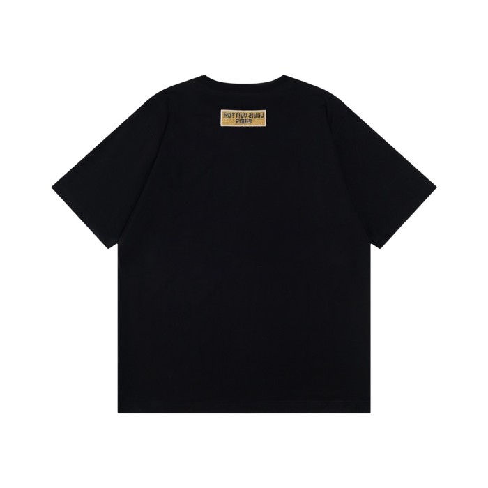 高品質 ルイヴィトン 激安偽物 LVビーズ刺繍アルファベット半袖Tシャツ