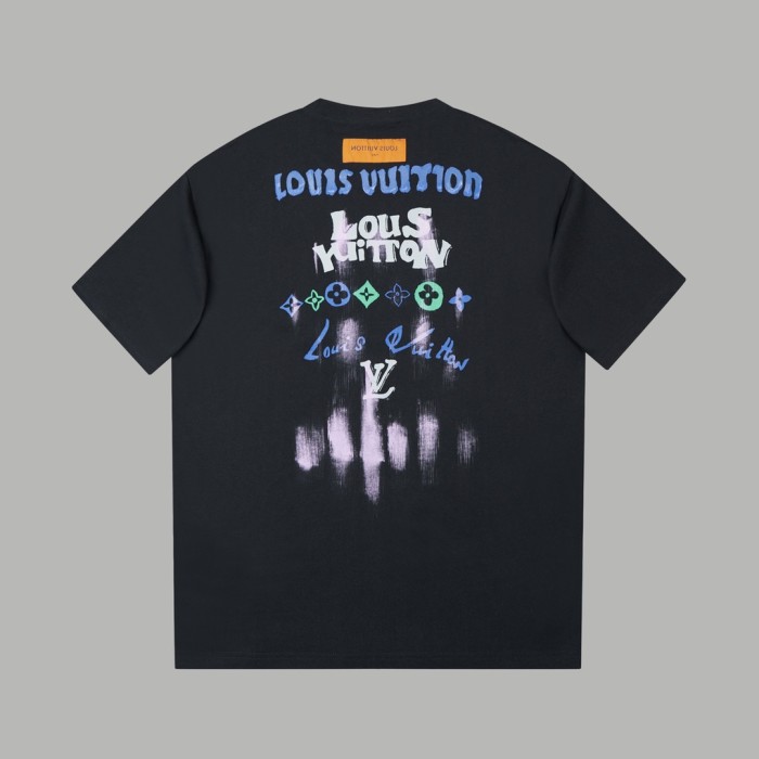 【限定】ルイヴィトン コピー  LV25 SS春先新落書き手描きロゴロゴロゴ半袖