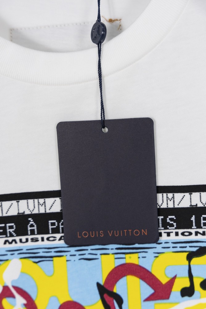 大人気 ルイヴィトン n級品 LVバンドミュージシャンスプレープリント半袖Tシャツ