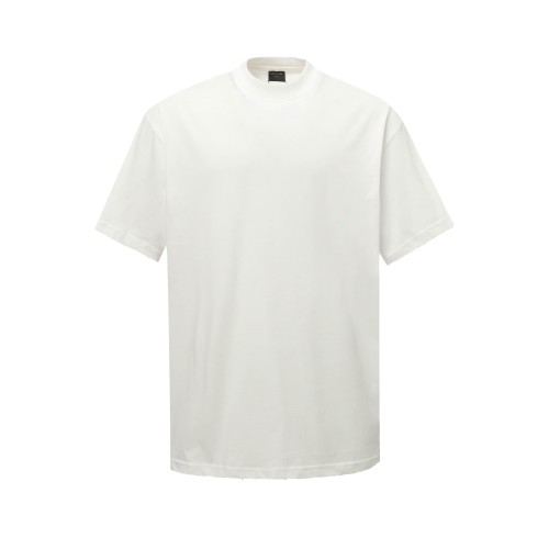 超話題! バレンシアガ 激安通販 赤色テープ割破工芸半袖Tシャツ男女同型ゆとりバージョン