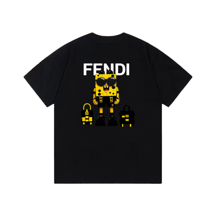 累積売上総額第１位！フェンディ コピーおすすめ のカートゥーンプリント綿100枚トレンド半袖Tシャツ